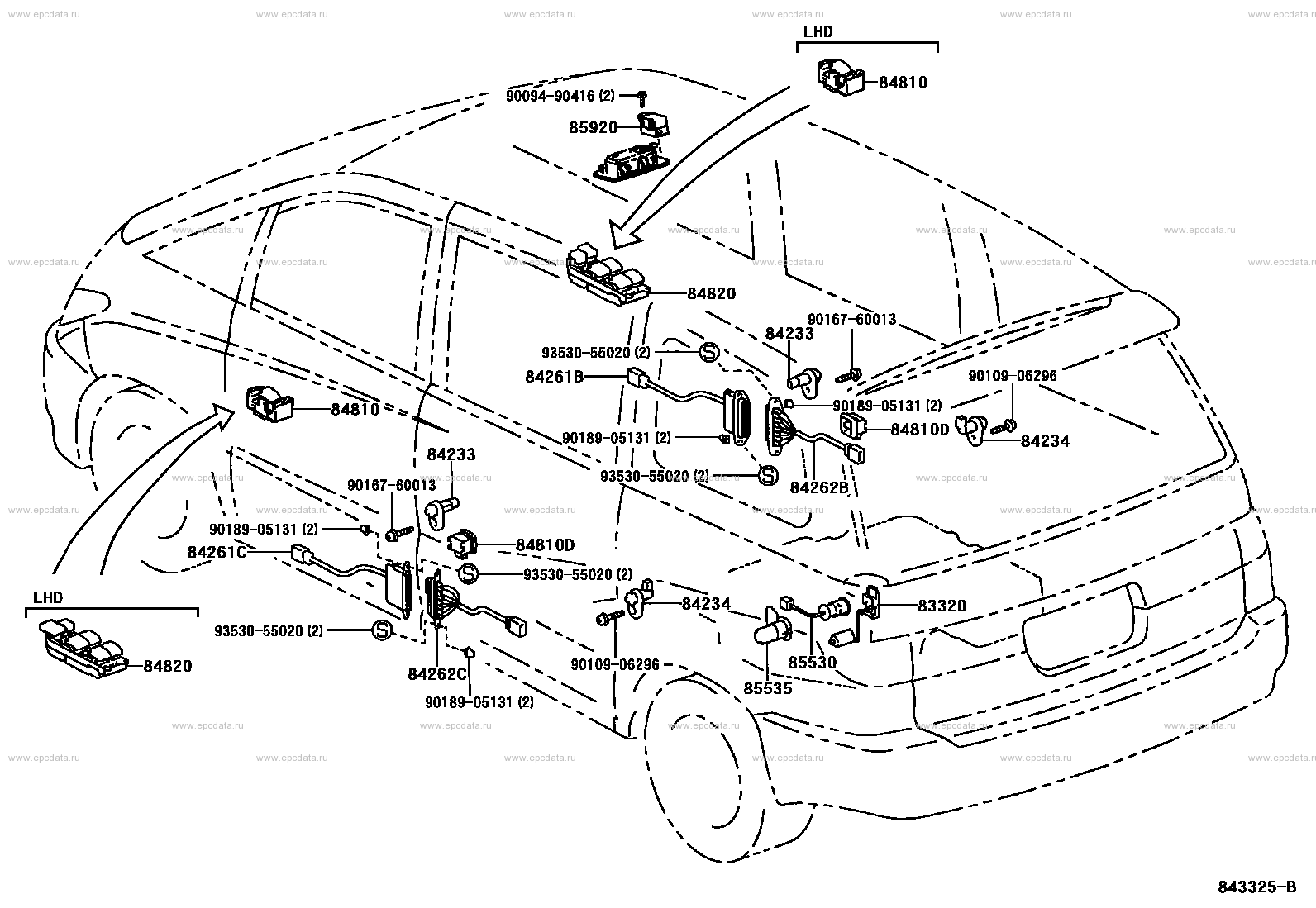 Toyota previa схемы