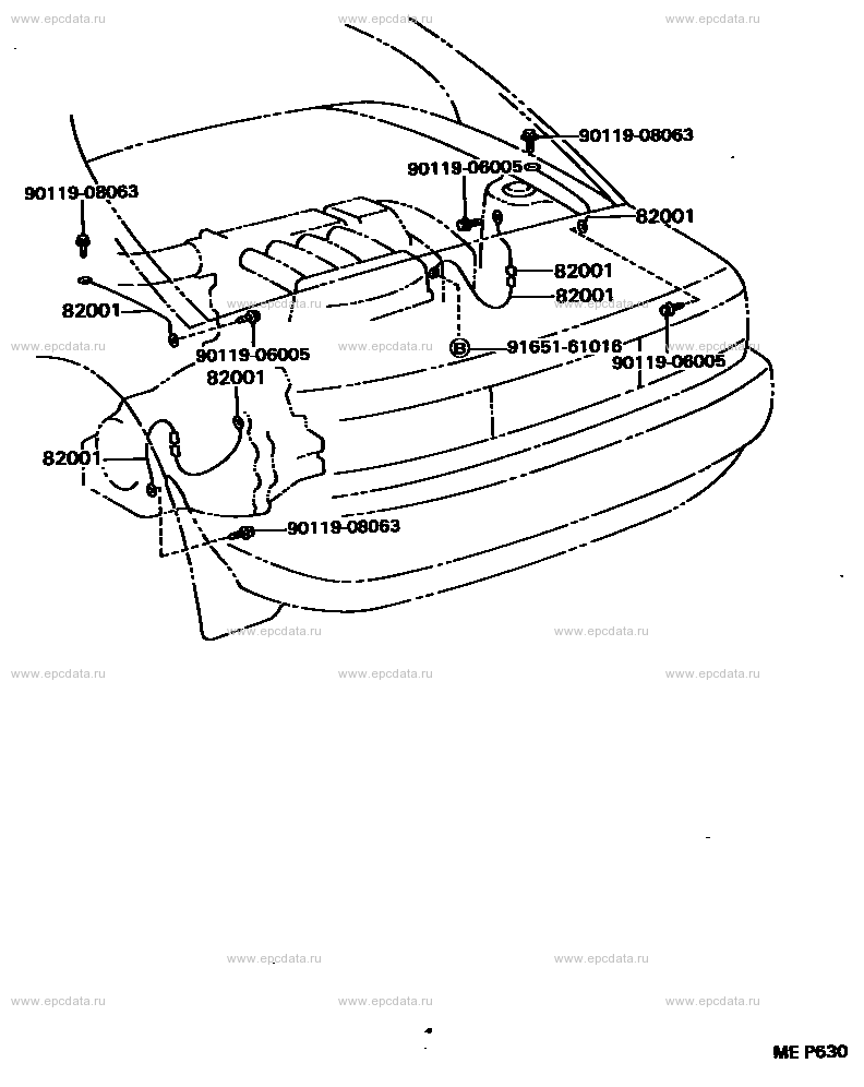 Электропроводка и монтажные детали для Toyota MR2 W20, 2 поколение 10.1989  - 10.1999 - Запчасти для Toyota - Каталоги оригинальных запчастей - Амаяма  (Amayama)