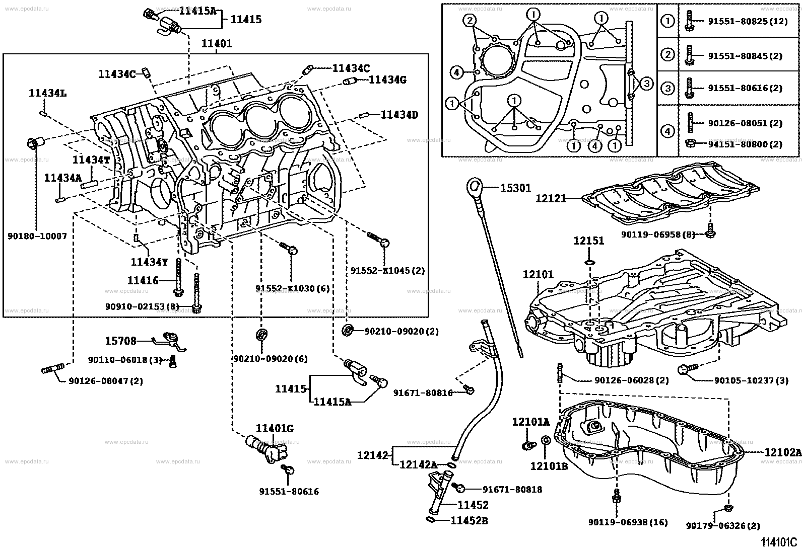 Toyota Camry XV40 cylinder block, 7 generation 01.2006 - 05.2009 ...