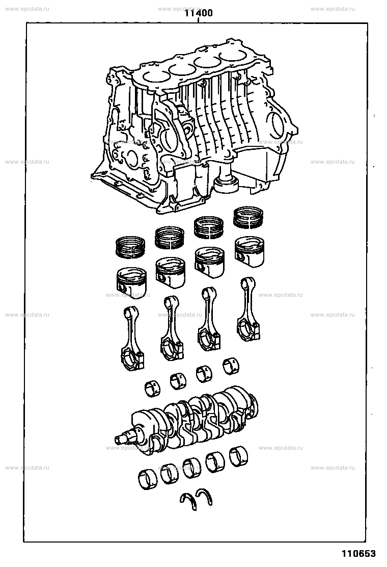 11400. 11400ф. 1zzfe 1800cc 16-Valve. 11400f0150.