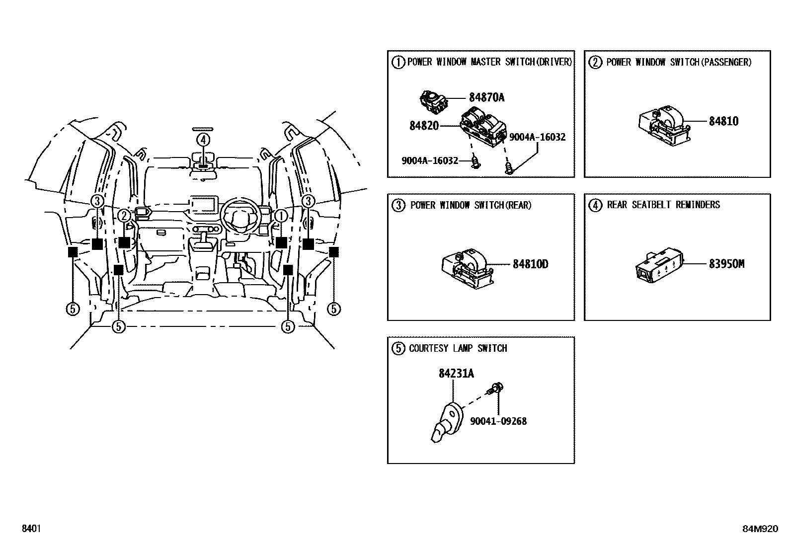 Switch & relay & computer for Toyota Raize A251RA - Genuine parts 