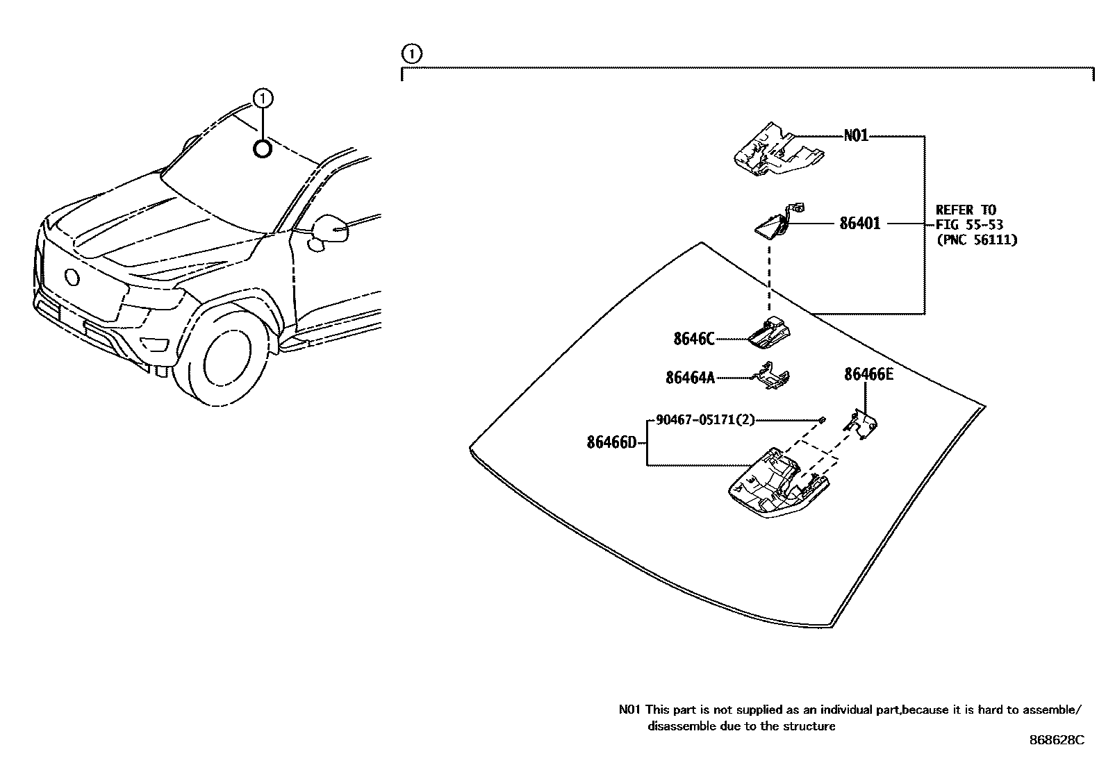 Pre-collision system на Toyota Land Cruiser FJA300L - Автозапчасти - Амаяма  (Amayama)