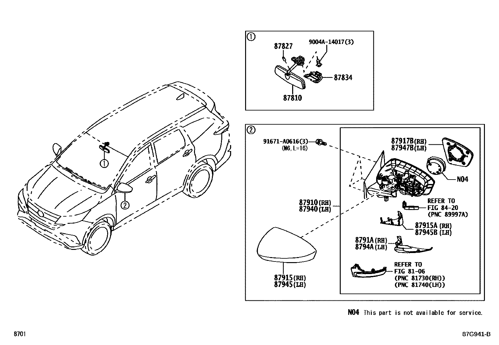 Зеркала на Тойота Rush F800LE - Автозапчасти - Амаяма (Amayama)