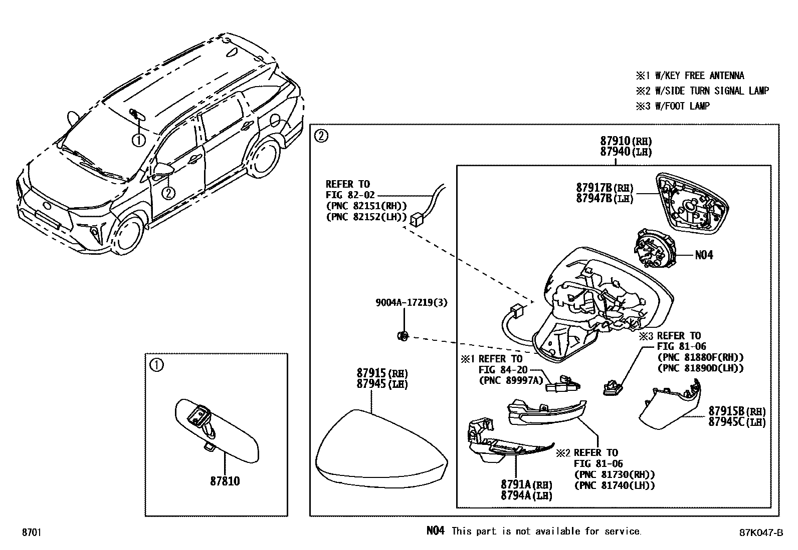 Зеркала на Toyota Avanza W100RE - Запчасти - Амаяма (Amayama)