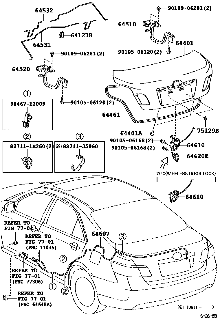 Крышка багажника и замок на Toyota Camry / Aurion ACV40L - Автозапчасти -  Амаяма (Amayama)