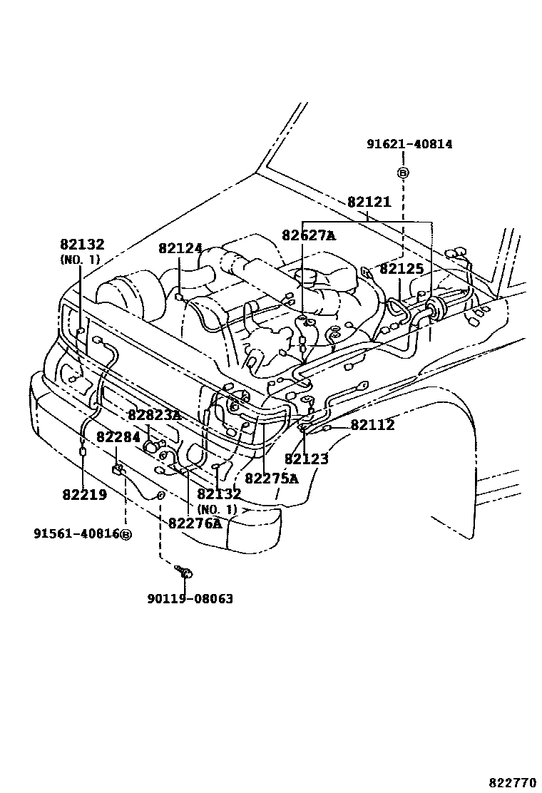 51M &M さま専用 Wiring & clamp for Toyota Land Cruiser LJ72LV-MN, 04.1990