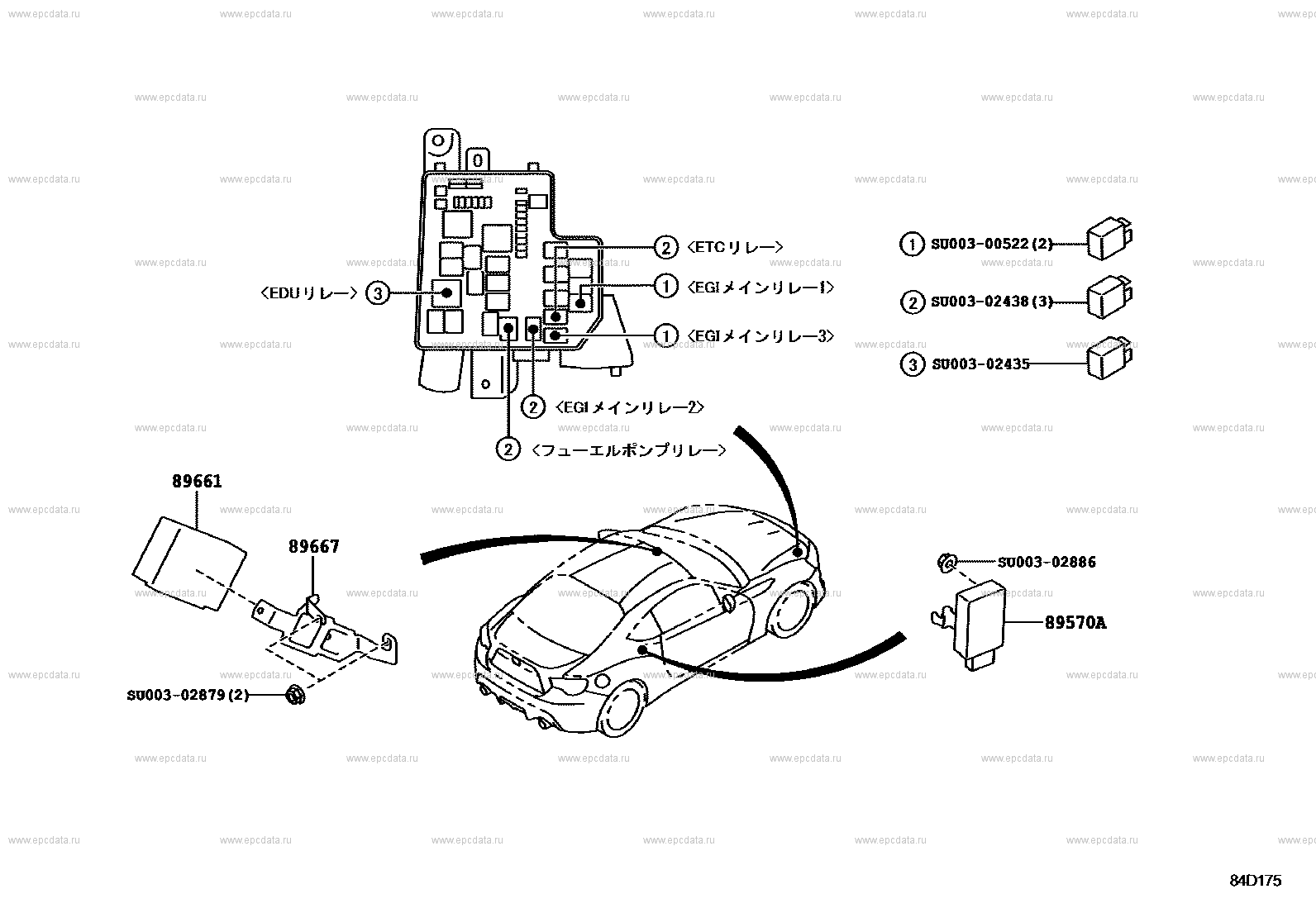 Электронная система впрыска топлива и электрика для Toyota GT 86 ZN6, 1  поколение, рестайлинг 08.2016 - н.в. - Запчасти для Toyota - Каталоги  оригинальных запчастей - Амаяма (Amayama)