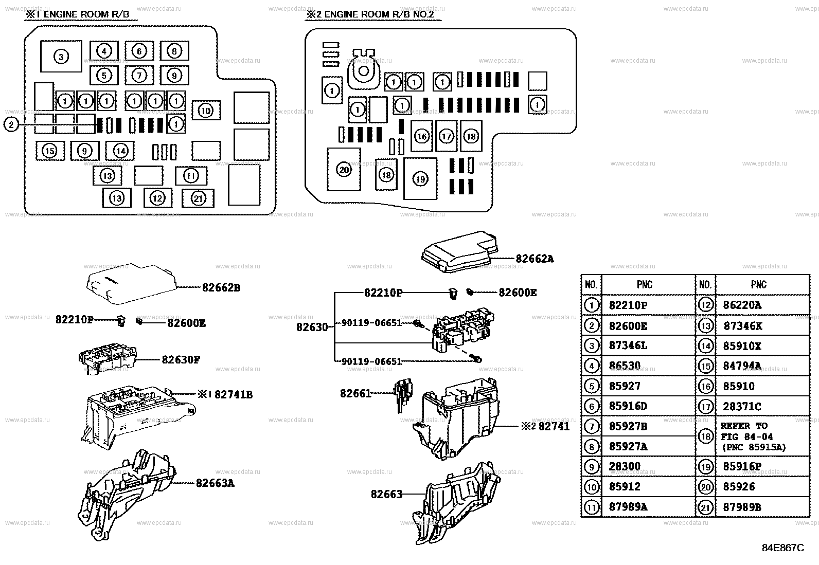 Switch Relay Computer For Toyota Harrier Xu Generation Toyota Car