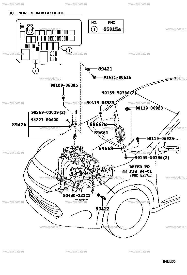 Electronic fuel injection system for Toyota Harrier XU60, 3