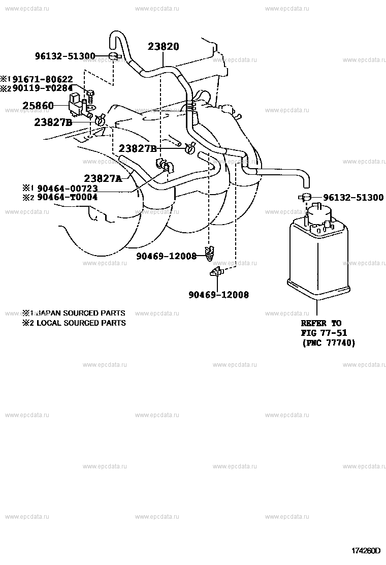 Vacuum Piping For Toyota Hiace H200 5 Generation 08 2004 06 2010 Toyota Car And Auto Spare