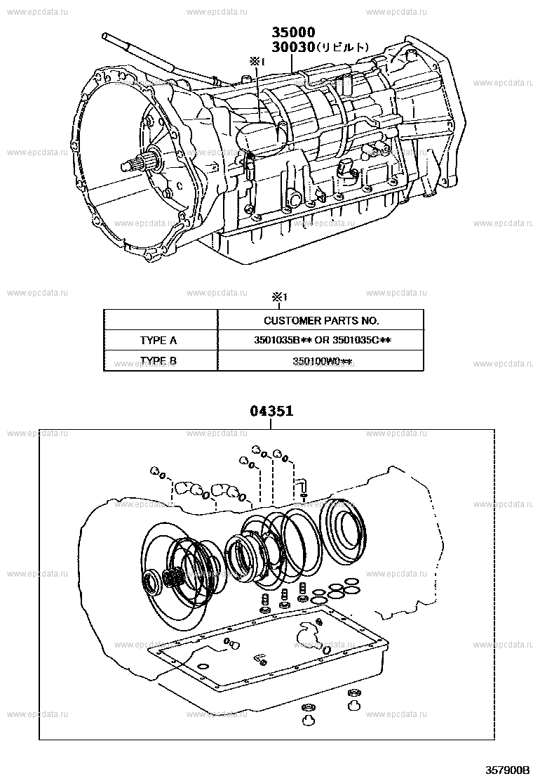 Transaxle or transmission assy & gasket kit (atm) for Toyota FJ Cruiser ...