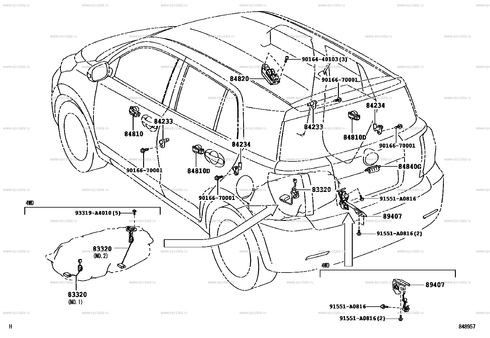 Реле, выключатели и компьютер для Toyota ist XP110, 2 поколение 07.2007 -  04.2016 - Запчасти для Toyota - Каталоги оригинальных запчастей - Амаяма  (Amayama)