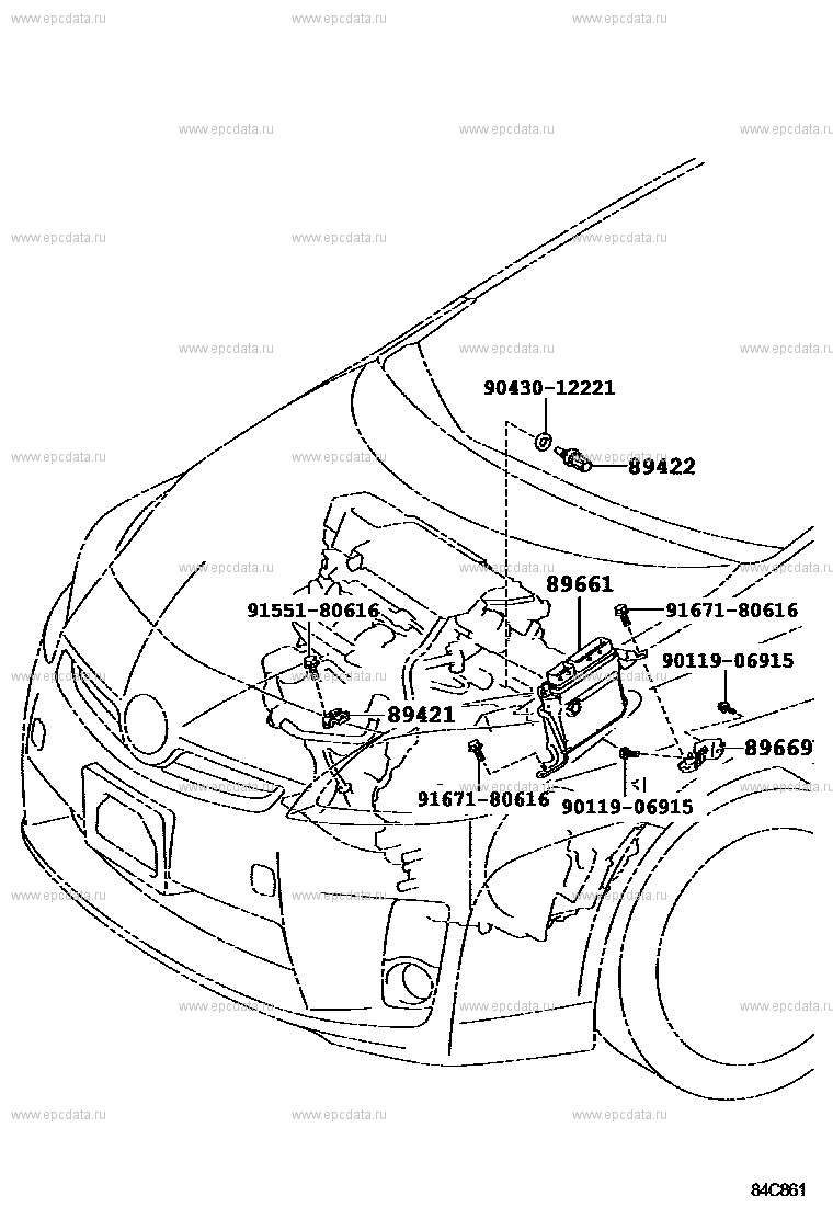 Electronic fuel injection system for Toyota Prius PHV XW35, 3