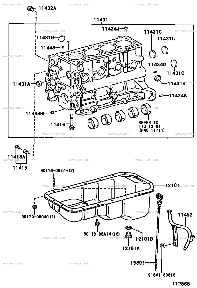 Cylinder Block For Toyota Land Cruiser Prado J120, 3 Generation 10.2002 