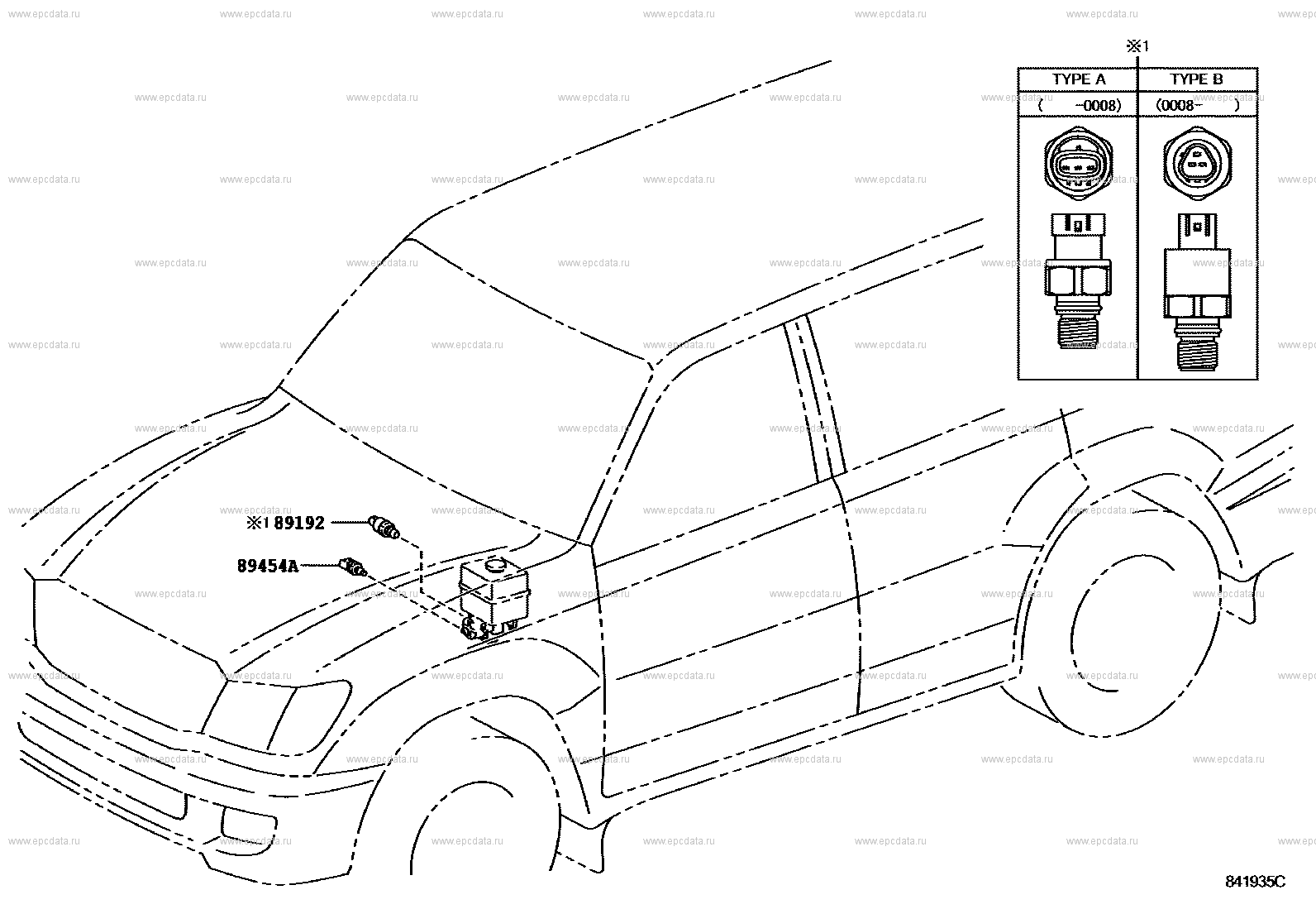 Активное управление подвеской (электрическая часть) для Toyota Land Cruiser  100, 10 поколение, 2 рестайлинг 04.2005 - 12.2007 - Запчасти для Toyota -  Каталоги оригинальных запчастей - Амаяма (Amayama)