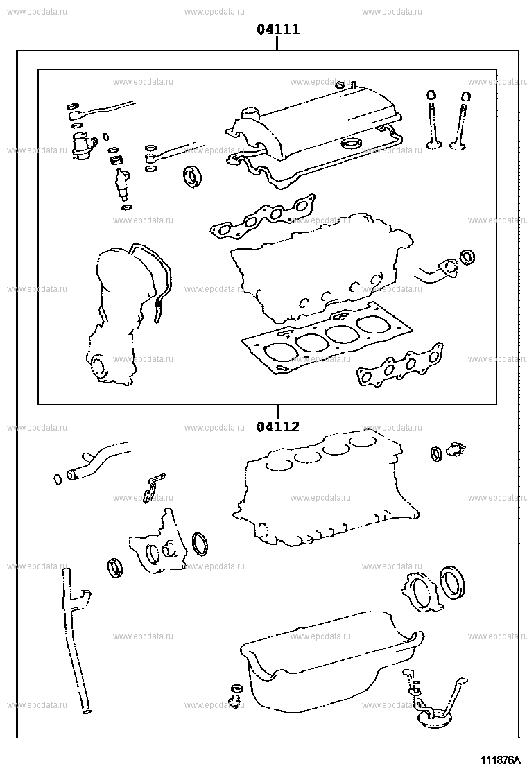 Engine Overhaul Gasket Kit For Toyota Starlet P90 5 Generation 
