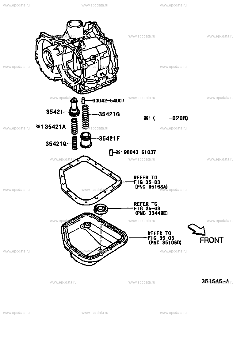 Valve body & oil strainer (atm) for Toyota Duet M100, M110, 1 