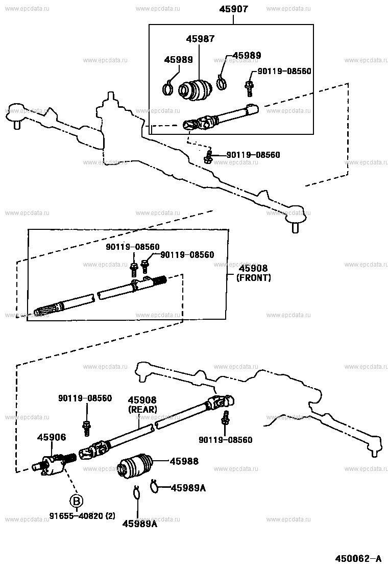 REAR STEERING CONNECTING PARTS (4WS)