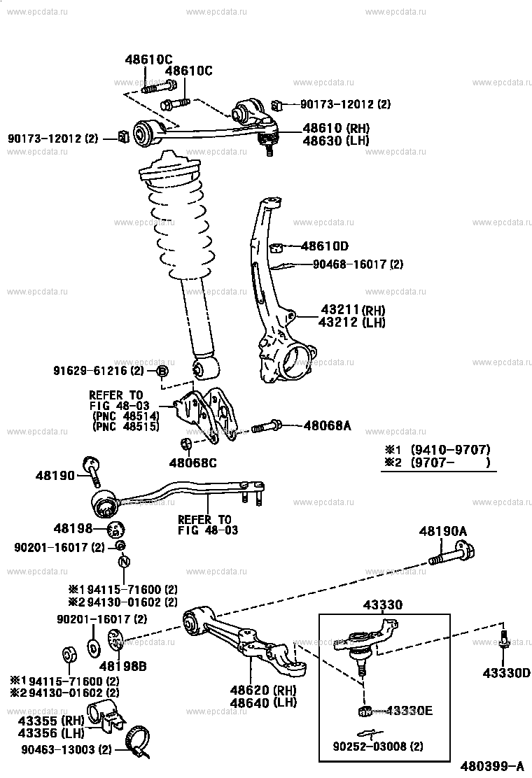 FRONT AXLE ARM & STEERING KNUCKLE