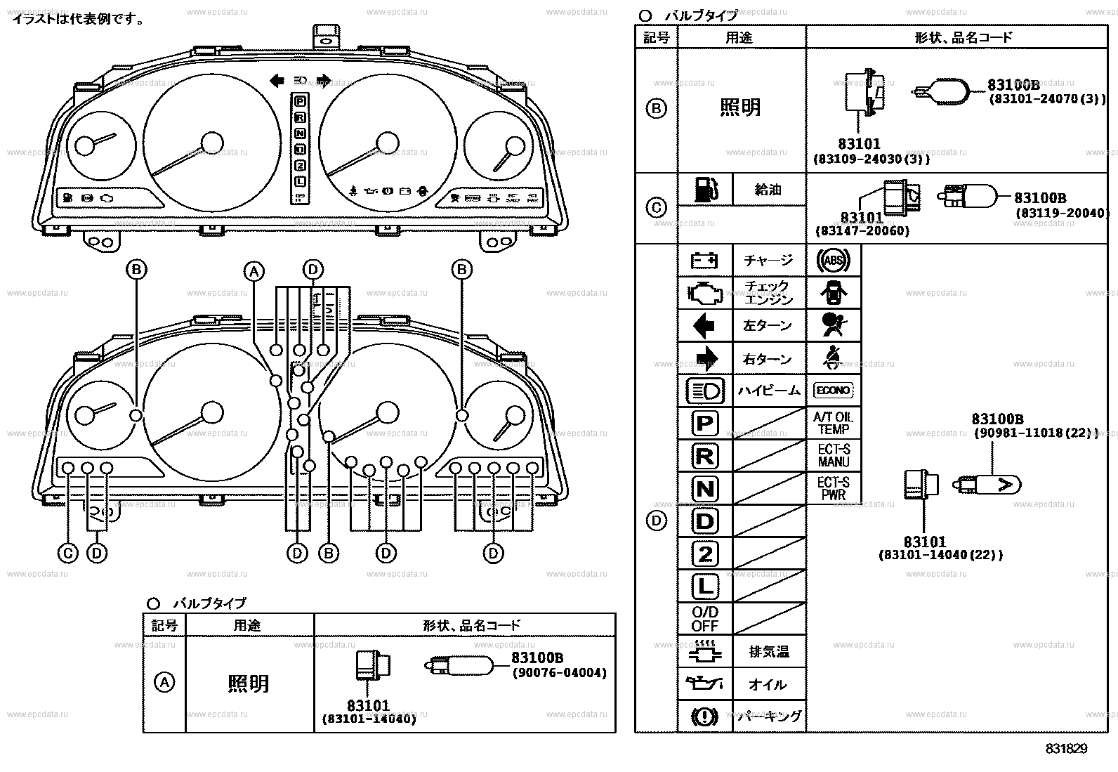 Схема приборная панель Калдина ет196