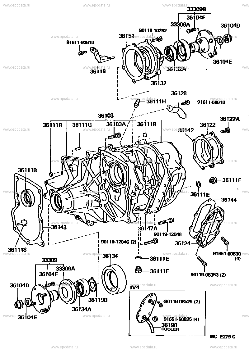 Transfer Case Extension Housing For Toyota Land Cruiser 60 7 Generation 2 Restyling 08 1987 09 19 Toyota Car And Auto Spare Parts Genuine Online Car Parts Catalogue Amayama