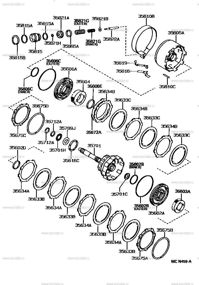 Brake Band Multiple Disc Clutch atm For Toyota Starlet P80 4 