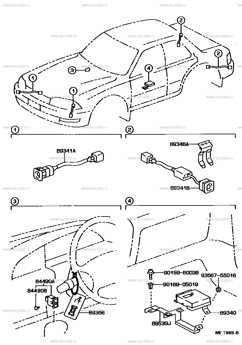 Toyota Camry V30 clearance & back sonar, 3 generation, restyling