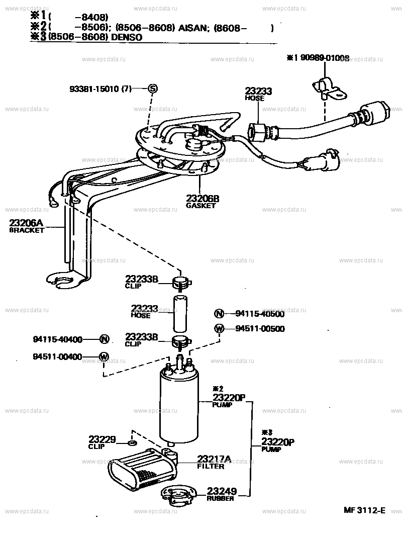 Fuel injection system for Toyota Corona TT142 Amayama