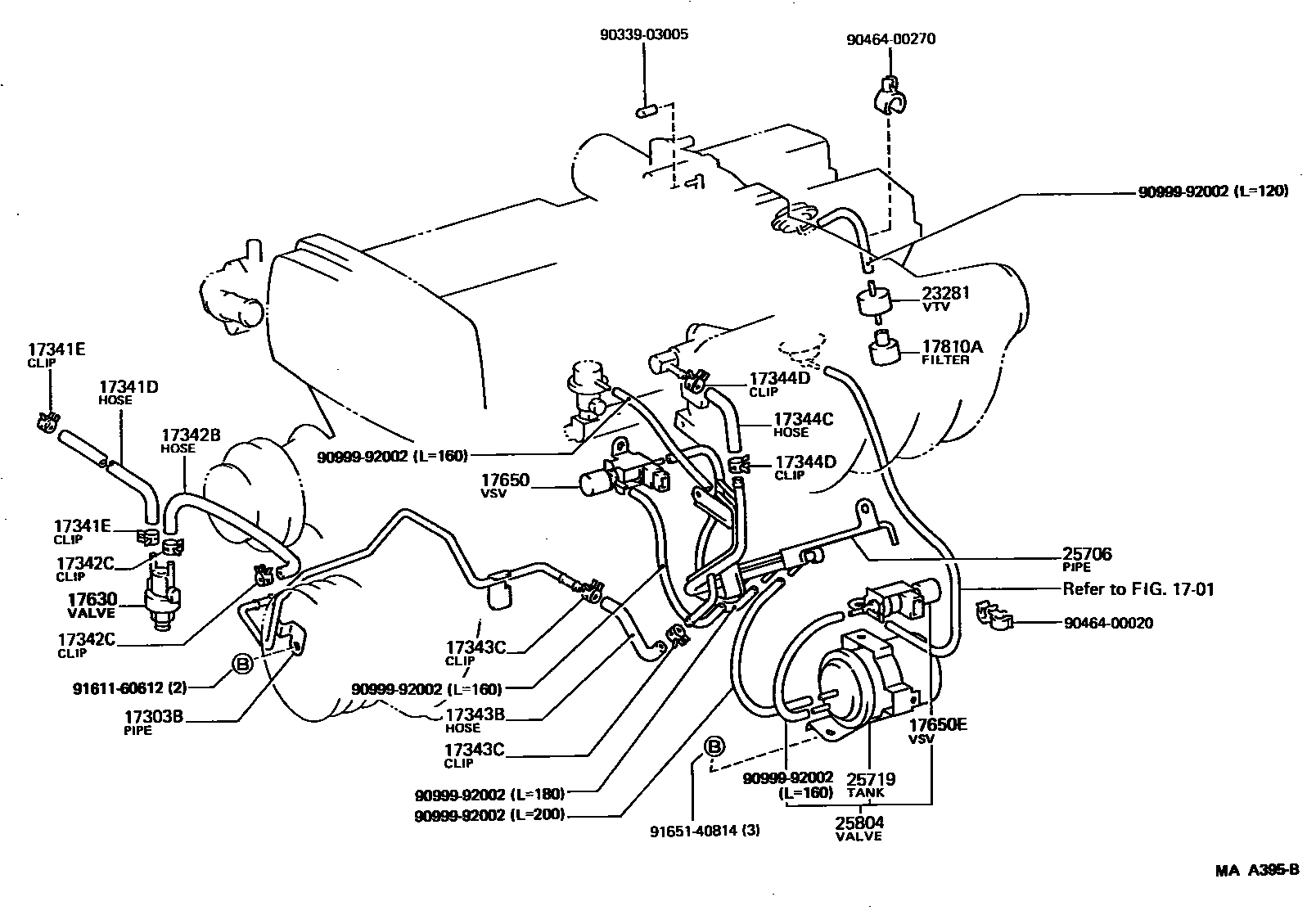 Схема вакуумных трубок 1jz ge