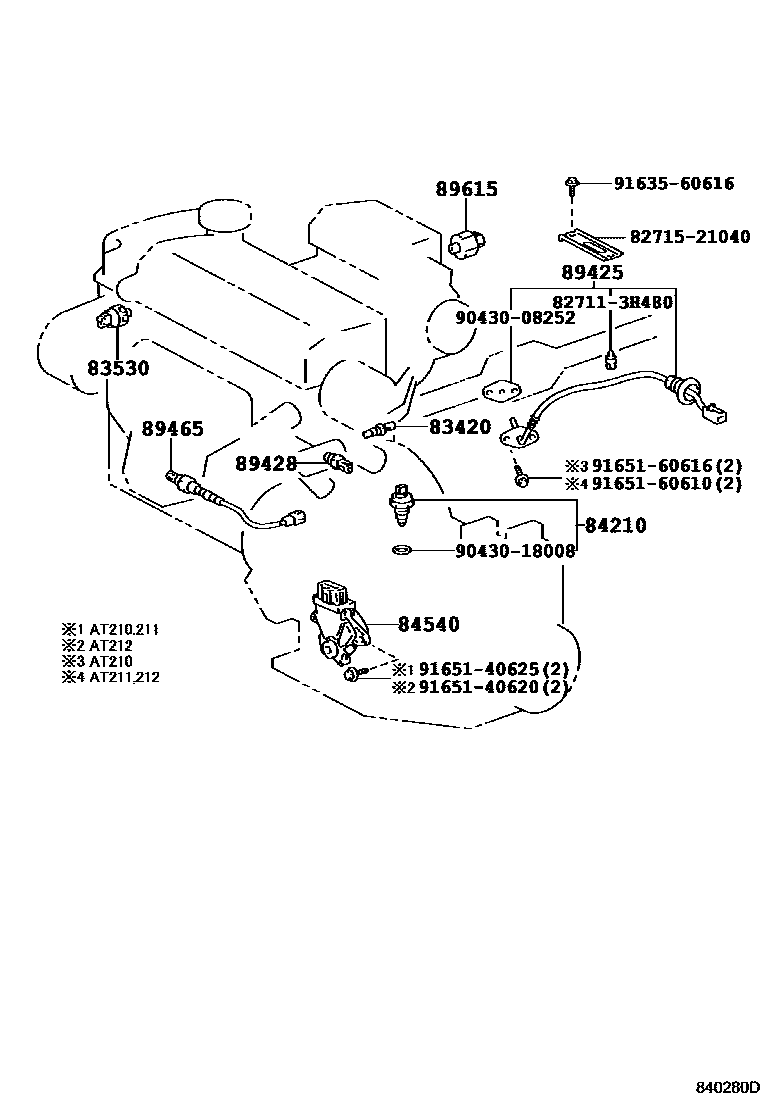 Switch & relay & computer for Toyota Carina AT210 - Auto parts