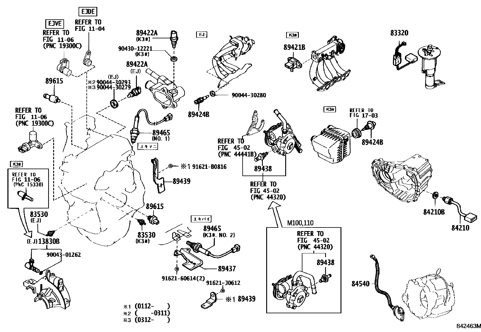 Switch & relay & computer for Toyota Duet M100A - Genuine parts 