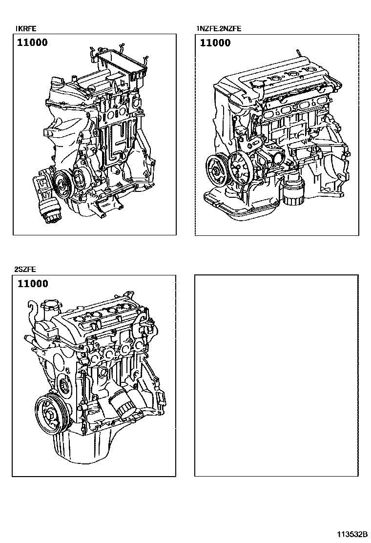 Partial engine assembly for Toyota Vitz NCP95 - Genuine parts - Amayama