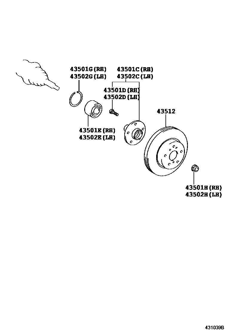 Front axle hub на Toyota Пробокс NCP51V - Запчасти - Амаяма (Amayama)