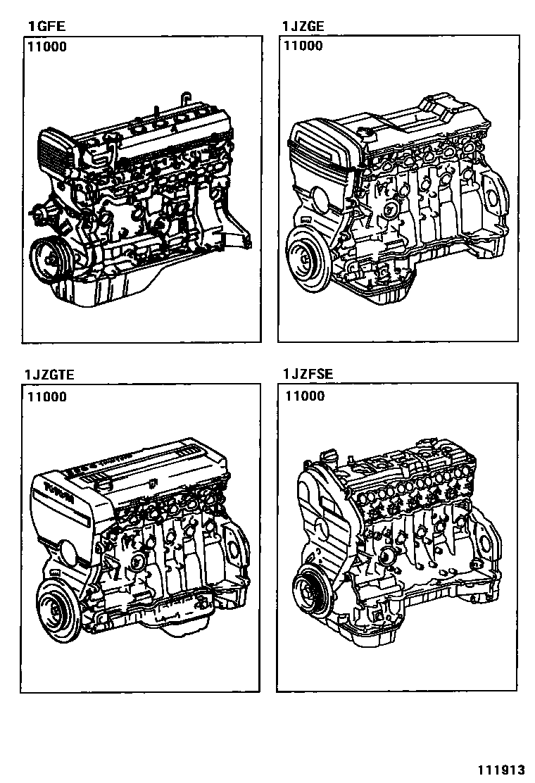 Partial engine assembly на Toyota Марк 2 Вэгон Блит GX115 - Запчасти -  Амаяма (Amayama)