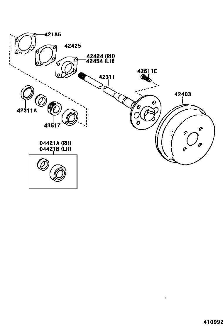 Rear axle shaft & hub на Toyota Витц NCP15 - Запчасти - Амаяма (Amayama)