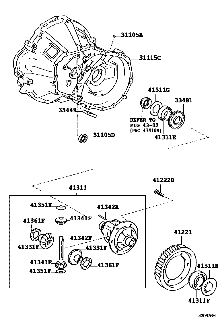 Front axle housing & differential на Тойота Corolla Fielder NZE121 -  Автозапчасти - Амаяма (Amayama)