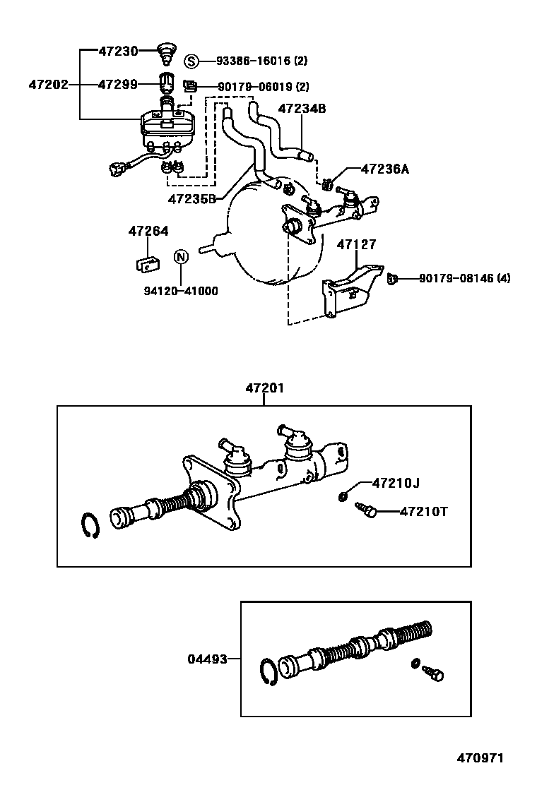 Brake master cylinder for Toyota Town Ace YM60 - Auto parts - Amayama