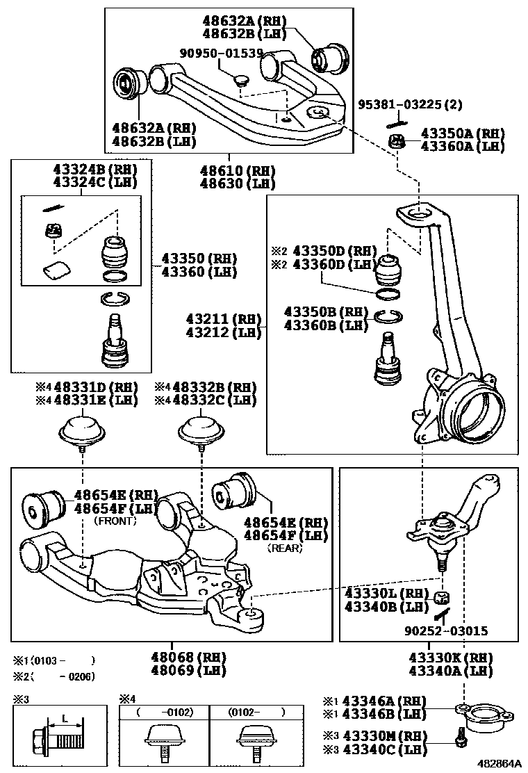 Front Axle Arm Steering Knuckle Toyota Kzn G