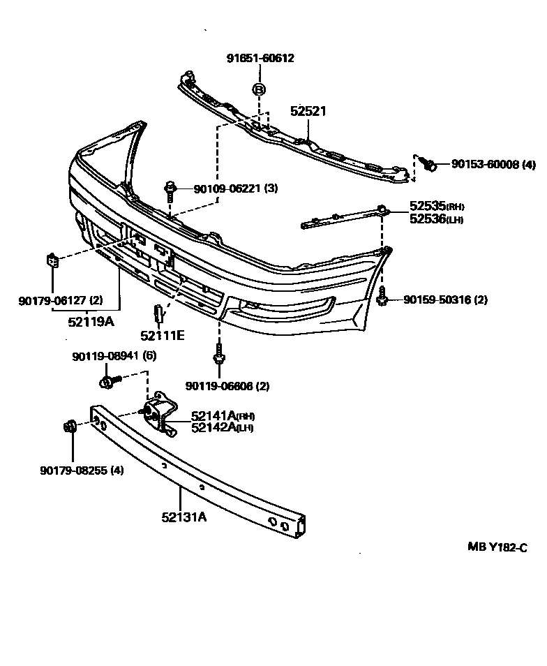 Front bumper & bumper stay на Тойота Camry SV40 - Автозапчасти - Амаяма ...