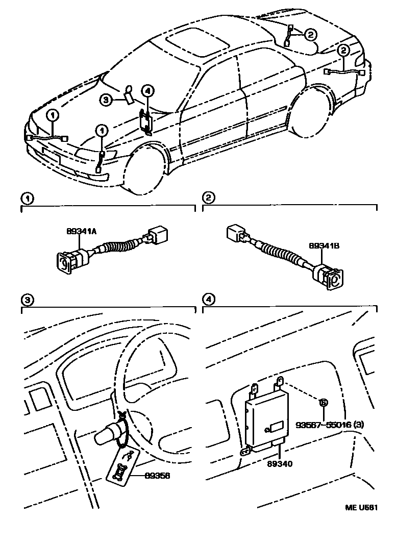 Clearance & back sonar на Тойота Марк 2 GX90 - Запчасти - Амаяма (Amayama)