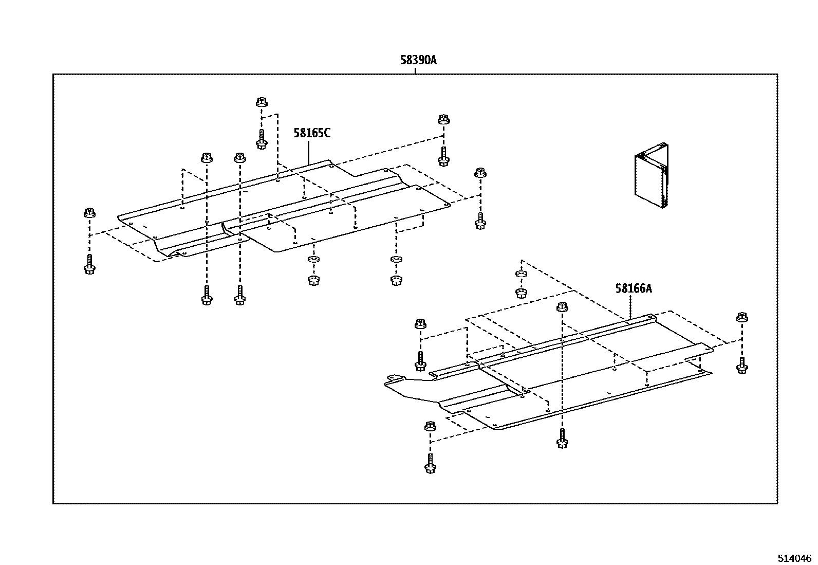 Suspension crossmember & under cover for Toyota Yaris GXPA16-AGFGZ