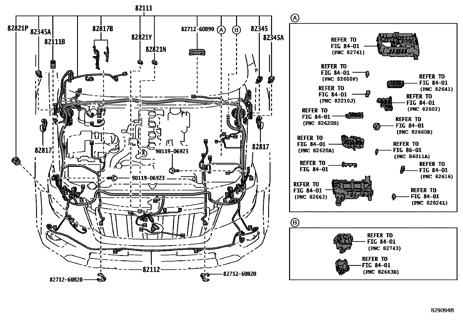 Wiring & clamp for Toyota Land Cruiser Prado TRJ150W-GKTEK