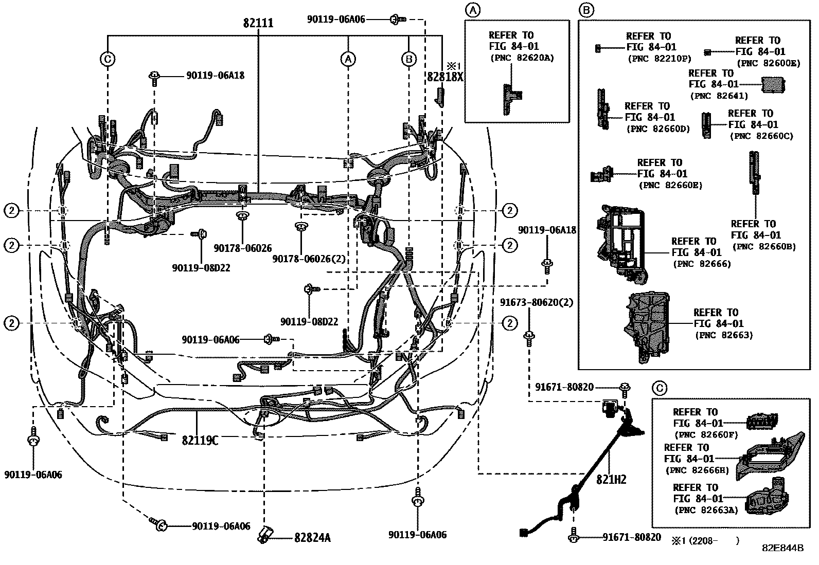 Wiring & clamp for Toyota Corolla Cross ZVG15-KHXEB, 08.2021