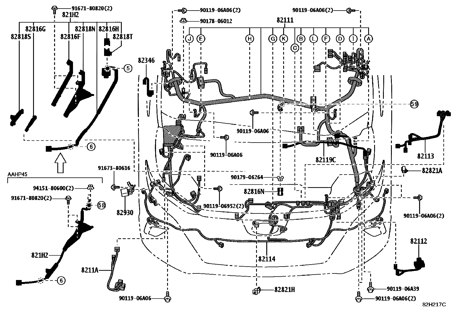 HAYAページ Wiring & clamp for Toyota Vellfire AAHH40W-PFXRB, 06.2023
