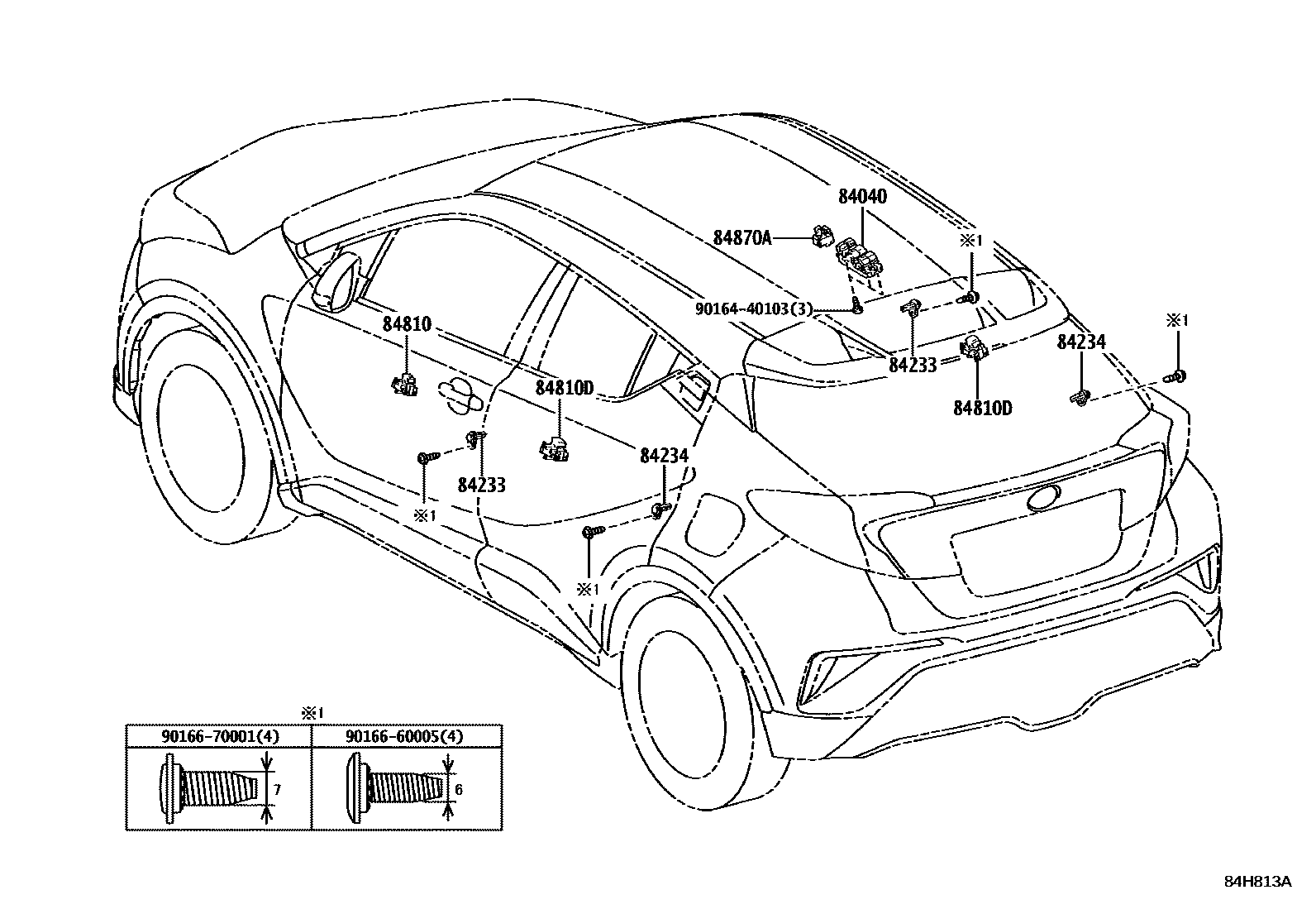 Switch & relay & computer for Toyota C-HR ZYX10-AHXEB, 12.2016