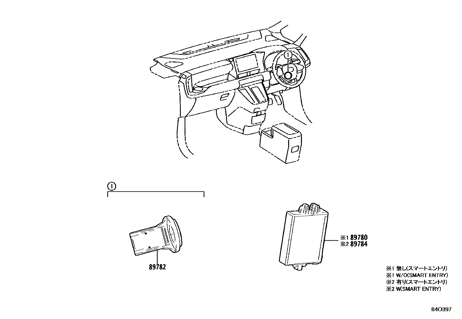 Anti-theft device for Toyota Noah MZRA90W-APXEH, 01.2022