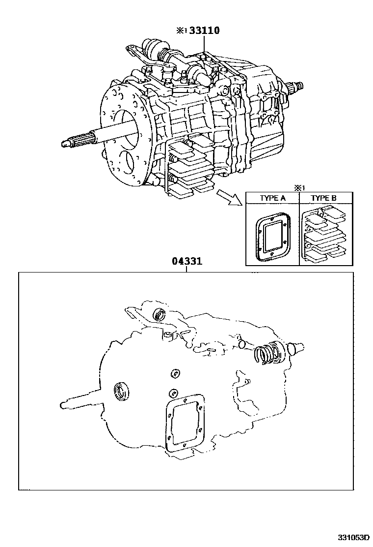Transaxle or transmission assy & gasket kit (mtm) for Toyota Dyna