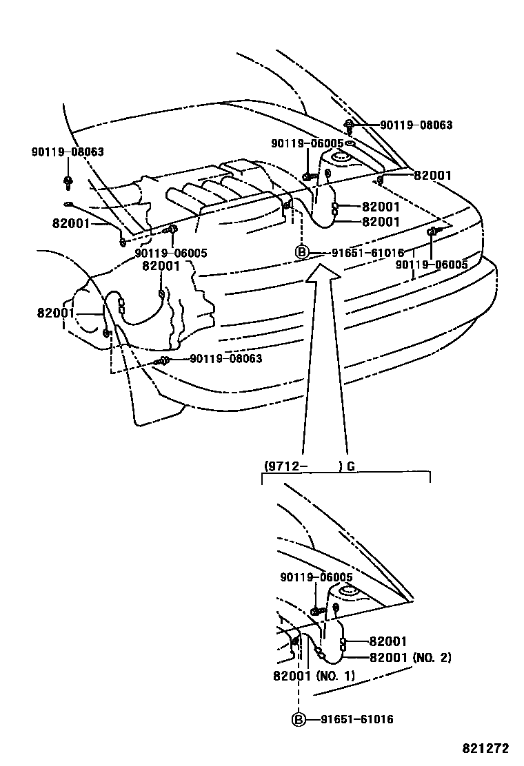 Wiring & clamp for Toyota MR2 SW20-ACMZZ, 12.1989 - 08.1999