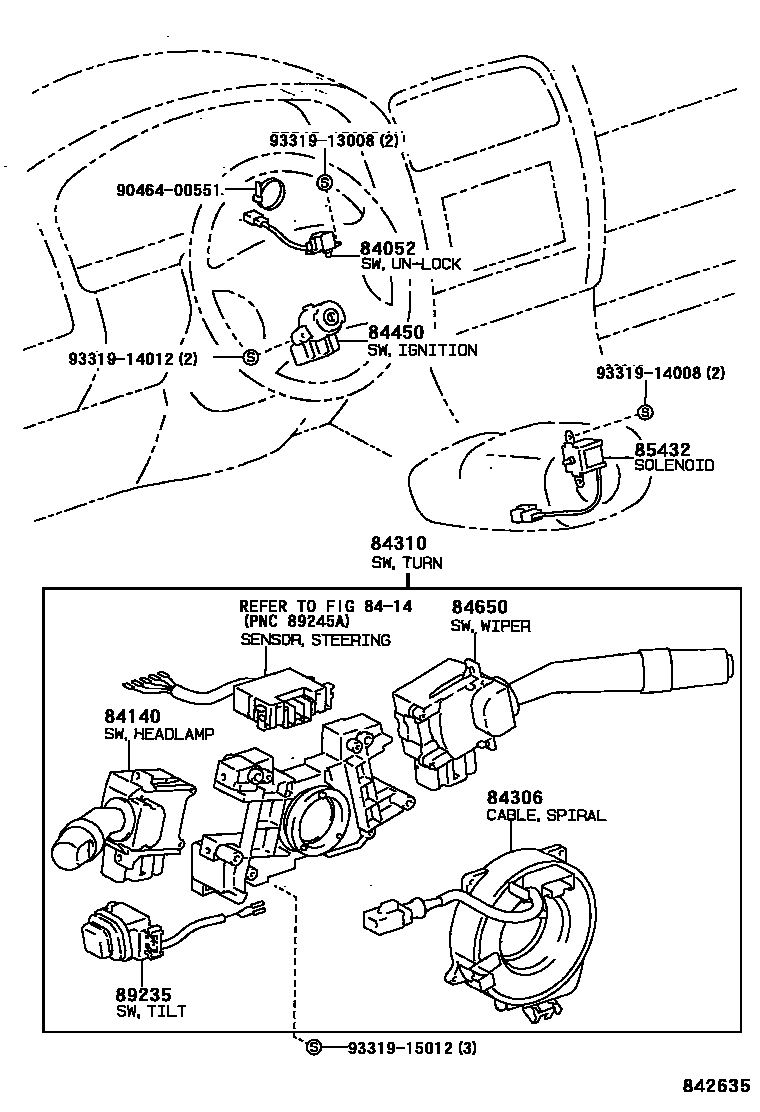 Switch & relay & computer for Lexus LS400 UCF20L - Auto parts - Amayama