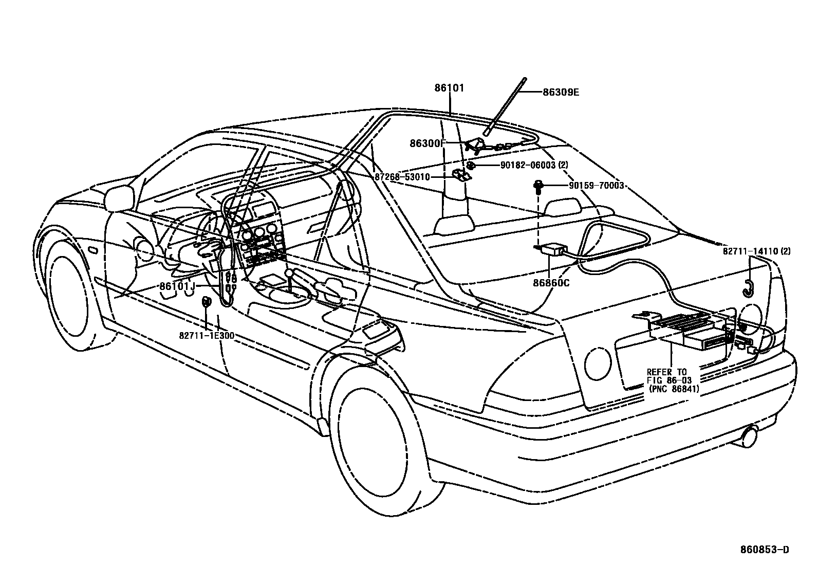 2001 lexus online is300 antenna